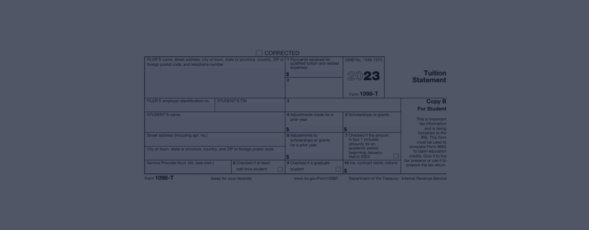 IRS Form 1098-T for 2023 > Get 1098-T Tax Form: Tuition Statement ...